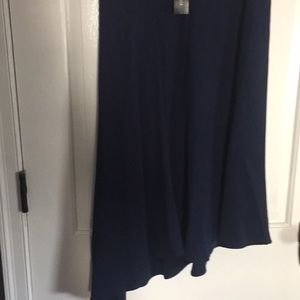 Navy A line long skirt